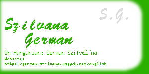 szilvana german business card